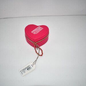 Heart Woven Travel Jewelry Organizer - A New Day | Compact Zipper Case with Comp